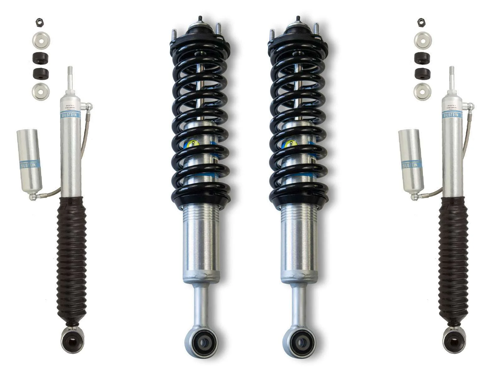 Bilstein 6112 Strut & Spring Assembled + Rear 5160 Reservoir Shocks Set for 2010-2024 Toyota 4Runner Non KDSS Front Heavy Load 4WD - Image 3
