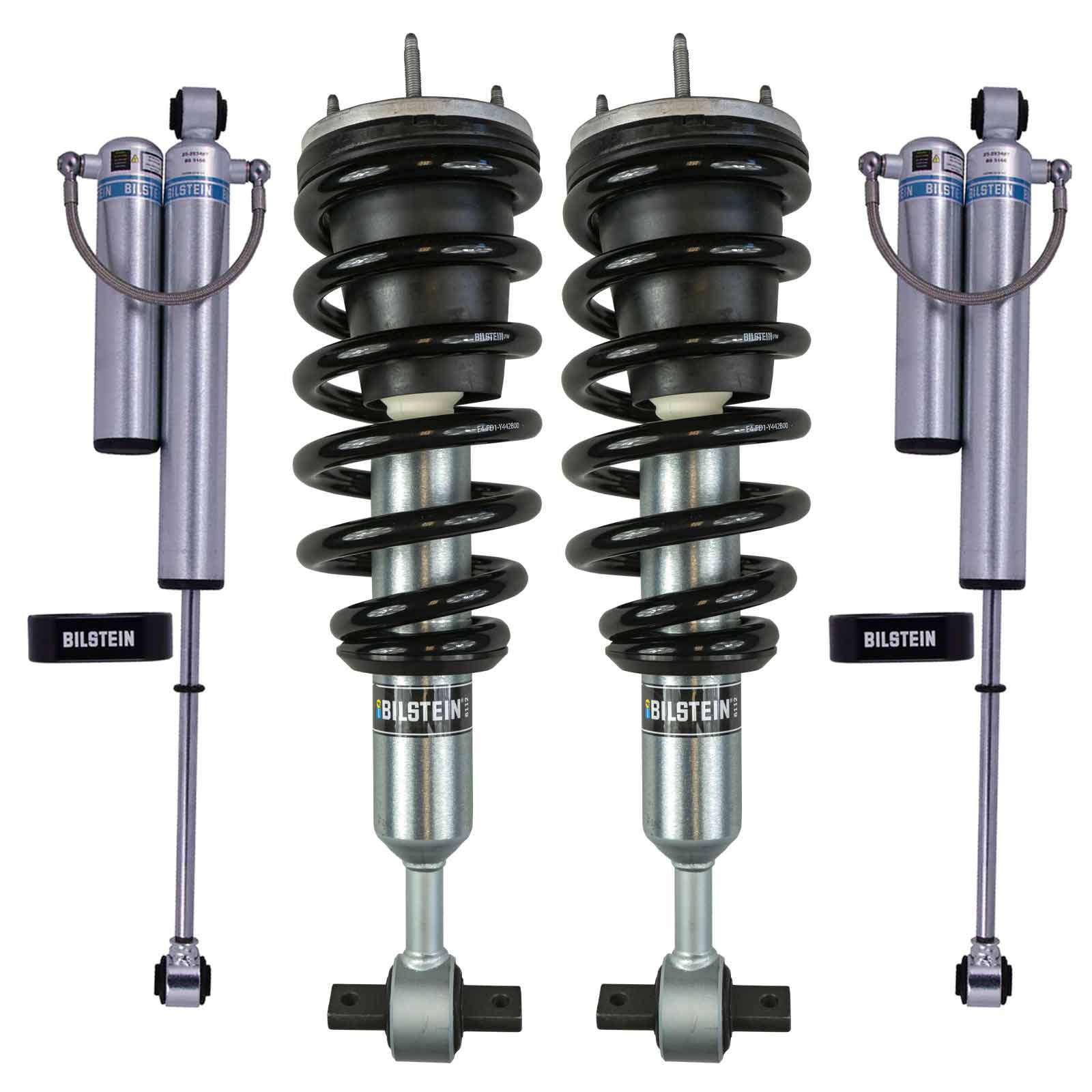 Bilstein 6112 Strut & Spring Assembled + Rear 5160 Reservoir Shocks Set for 2019-2024 GMC Sierra 1500 4WD RWD - Image 4