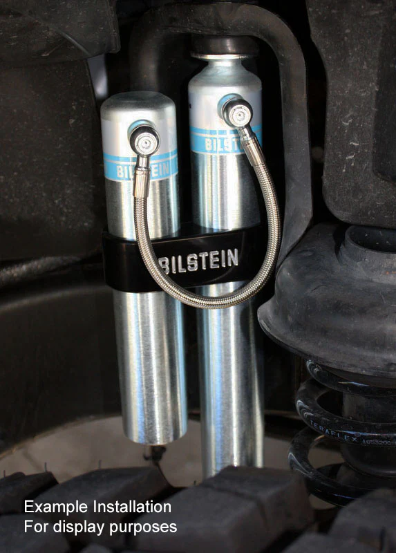 Bilstein 5160 w/ Remote Reservoir Shocks Rear Pair for 2011-2021 Chevrolet Silverado 2500 HD 4WD RWD w/3-5" lift - Image 4