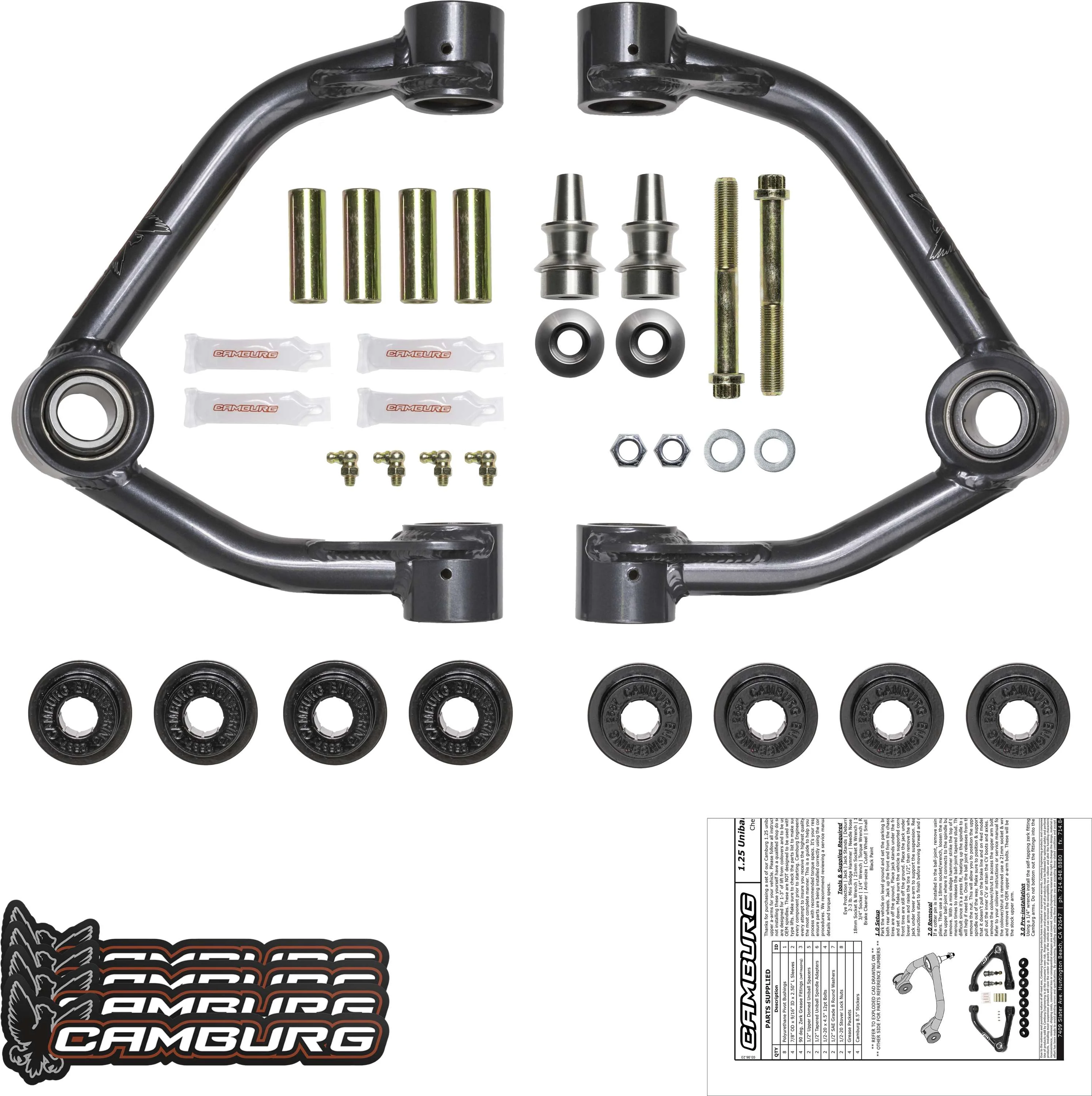 Camburg Chevy/GMC Colorado 2wd/4wd '15-22 1.25" Performance Uniball Upper Arms - Image 8