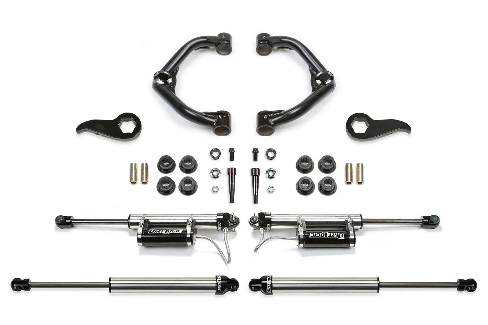 Fabtech 3.5" Uniball UCA Lift Kit w/Dirt Logic 2.25 Shocks w/Reservoir for 2020-2024 Chevrolet Silverado 3500 HD 4WD w/3.5" lift