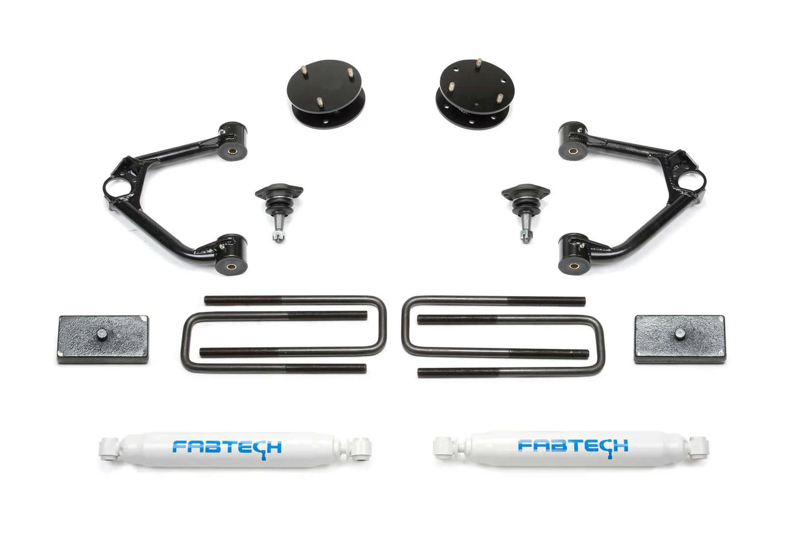 Fabtech 3" Ball Joint UCA Lift Kit w/Rear Performance Shocks for 2019-2024 GMC Sierra 1500 4WD w/3" lift