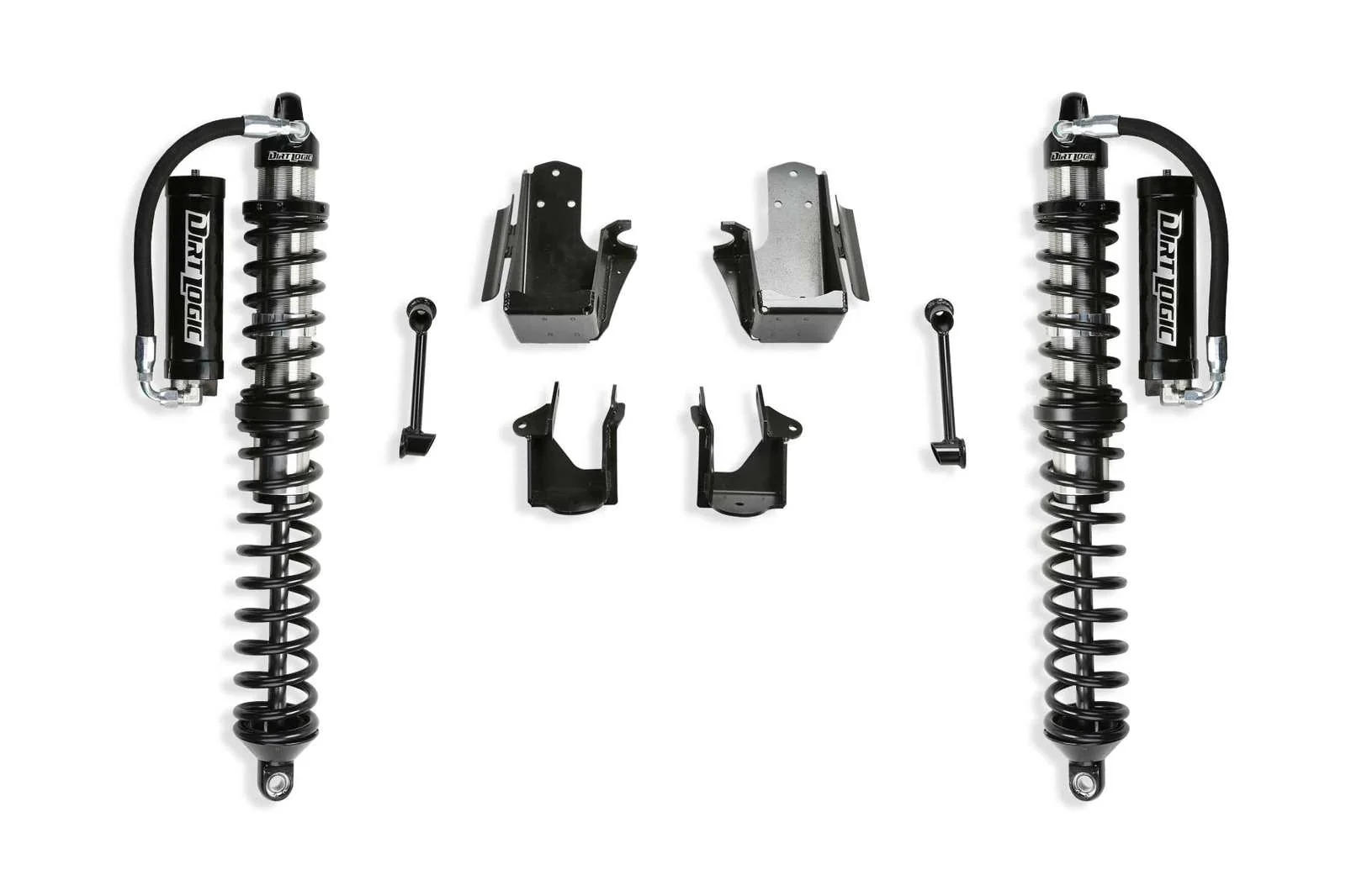 Fabtech 3" Coilover Conversion w/Front Dirt Logic 2.5 Coilovers w/Reservoir Kit for 2020-2024 Jeep Gladiator 4WD w/3" lift