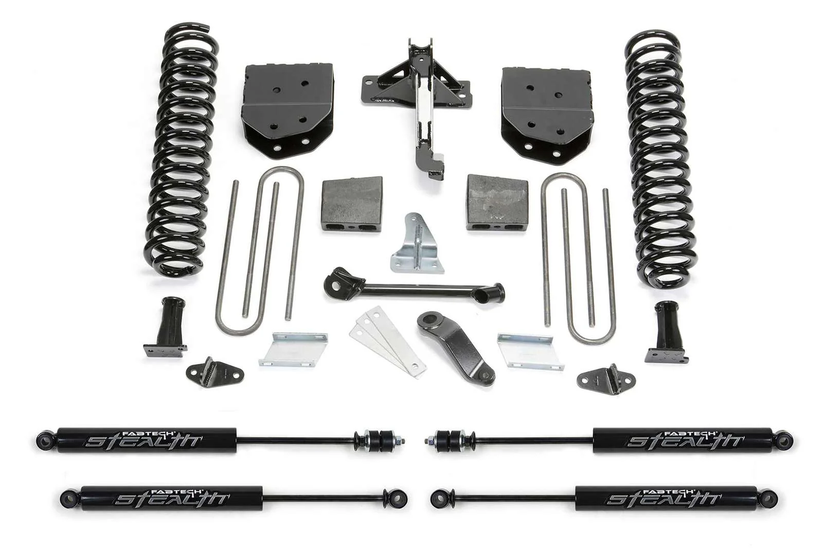 Fabtech 4" Basic System w/Stealth Shocks Kit for 2008-2016 Ford F250 Super Duty 4WD w/4" lift