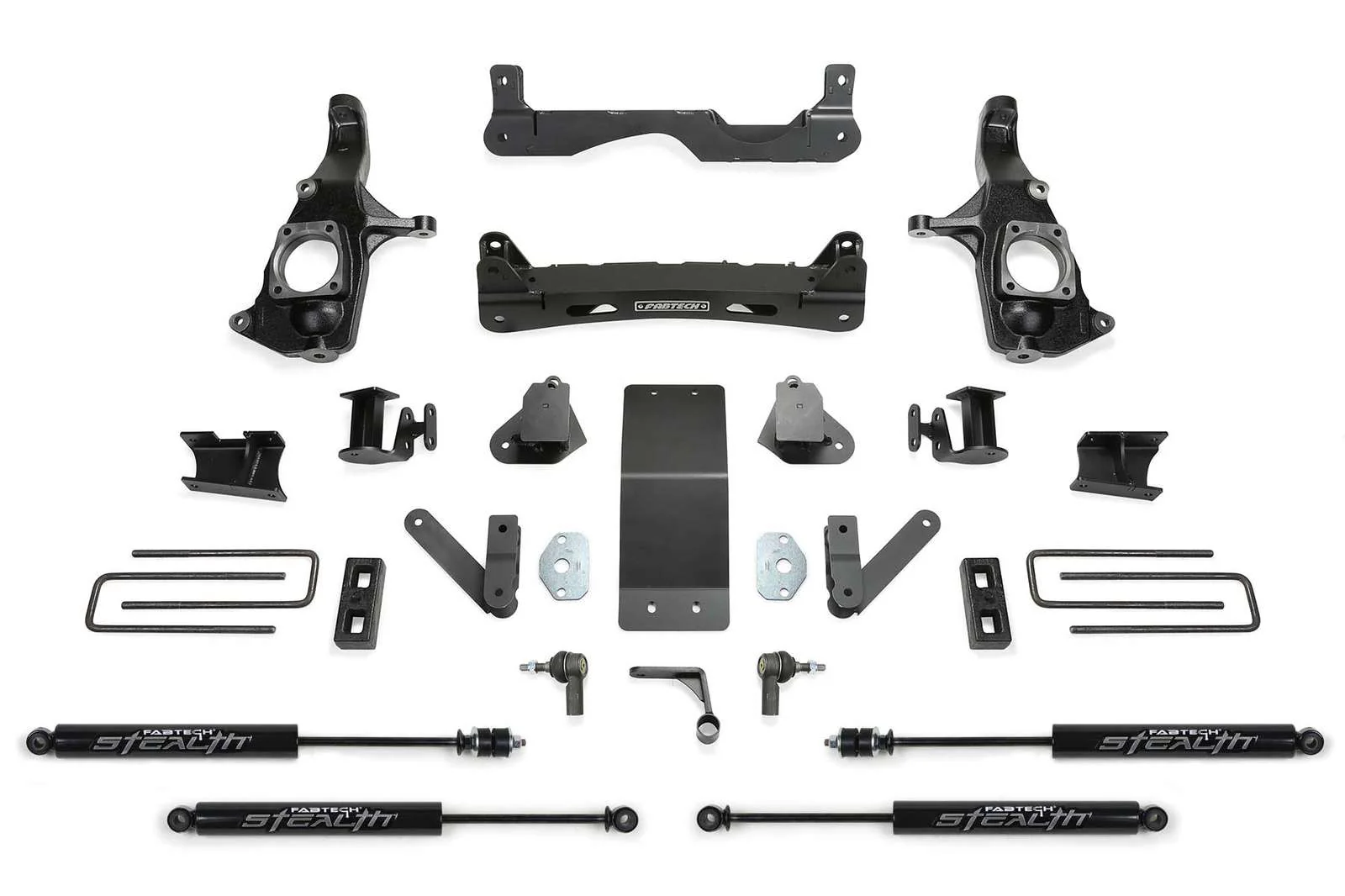 Fabtech 4" Performance System w/Stealth Shocks Kit for 2011-2019 GMC Sierra 2500 HD 4WD w/4" lift