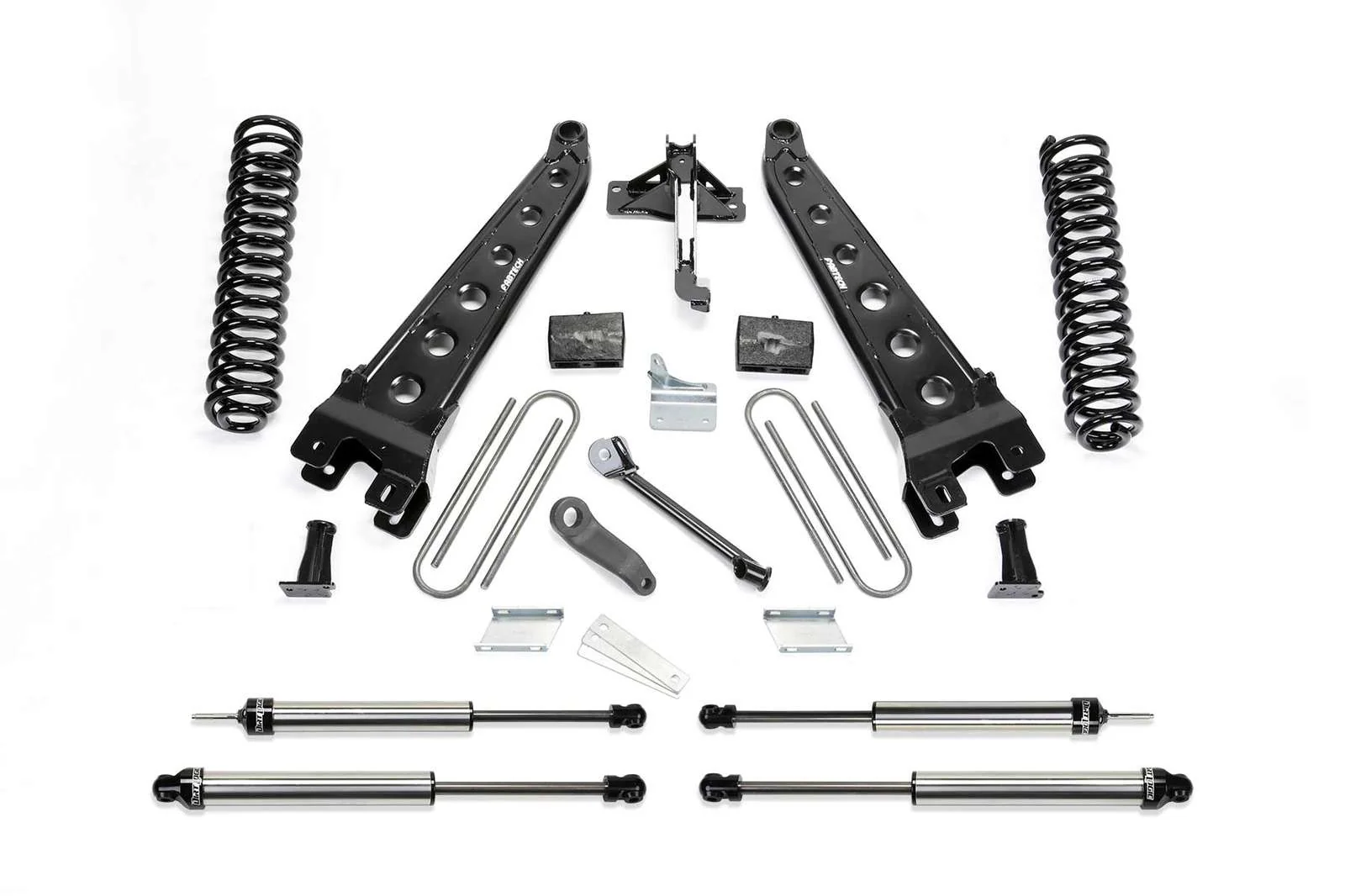 Fabtech 4" Radius Arm System w/Dirt Logic Shocks Kit for 2008-2016 Ford F350 Super Duty 4WD w/4" lift