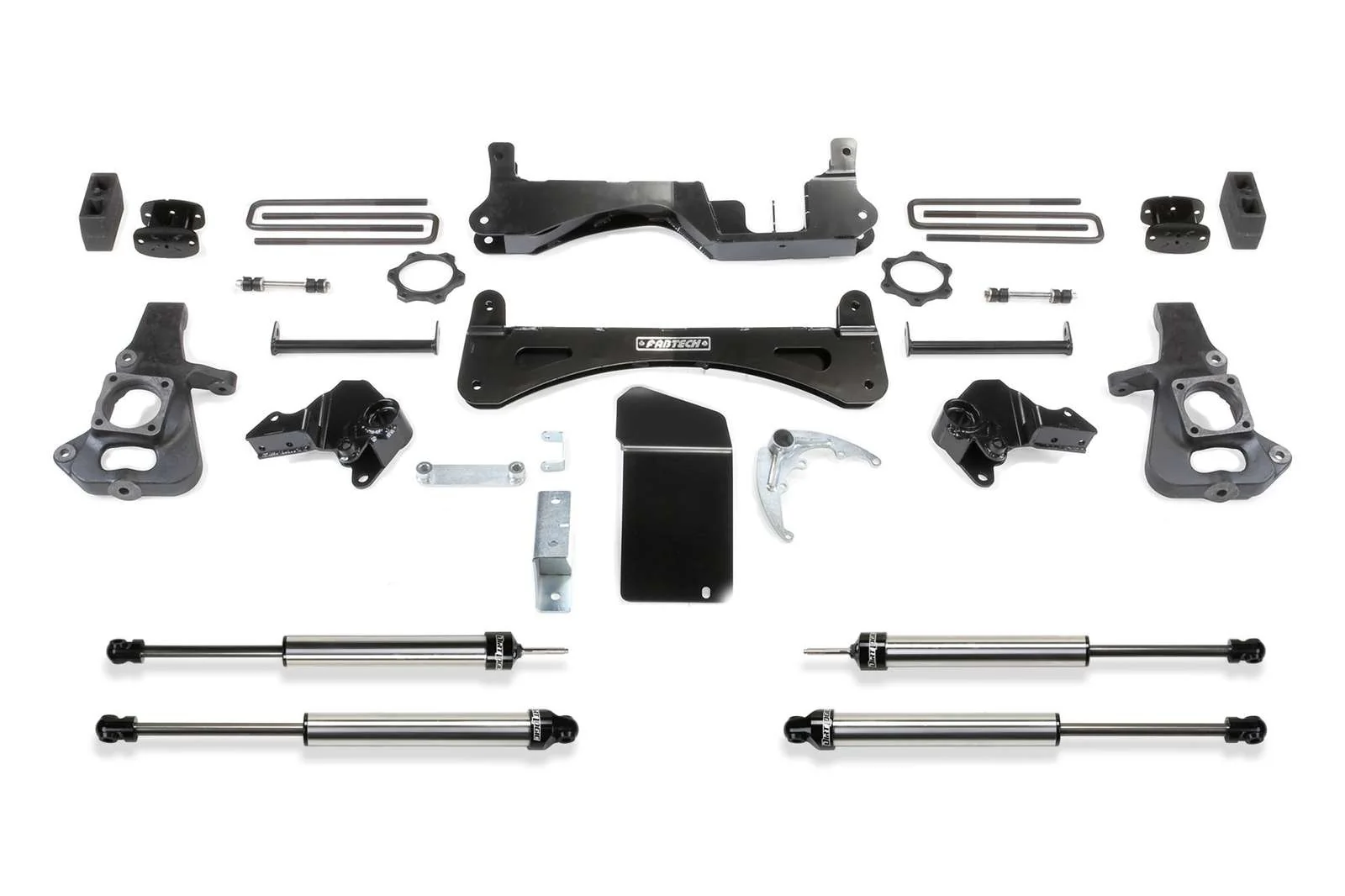 Fabtech 6" RTS System w/Dirt Logic Shocks Kit for 2007-2010 GMC Sierra 3500 HD 4WD RWD w/6" lift