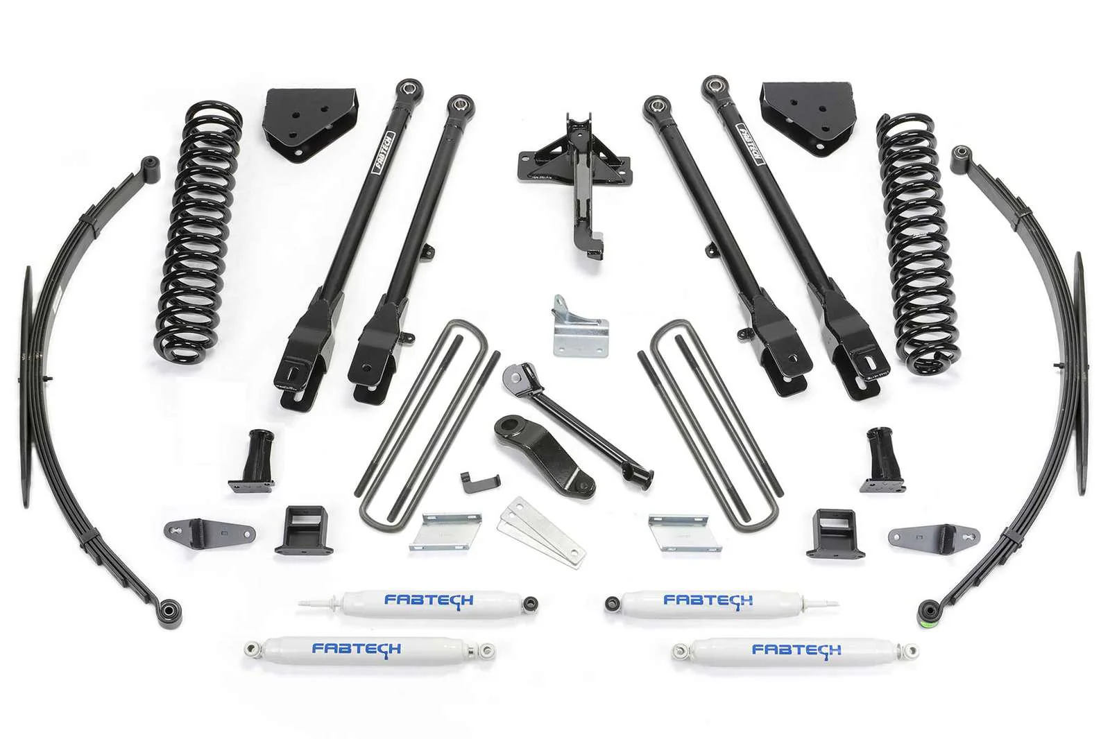 Fabtech 8" 4 Link System w/Performance Shocks Kit for 2008-2016 Ford F250 Super Duty 4WD w/8.0" lift