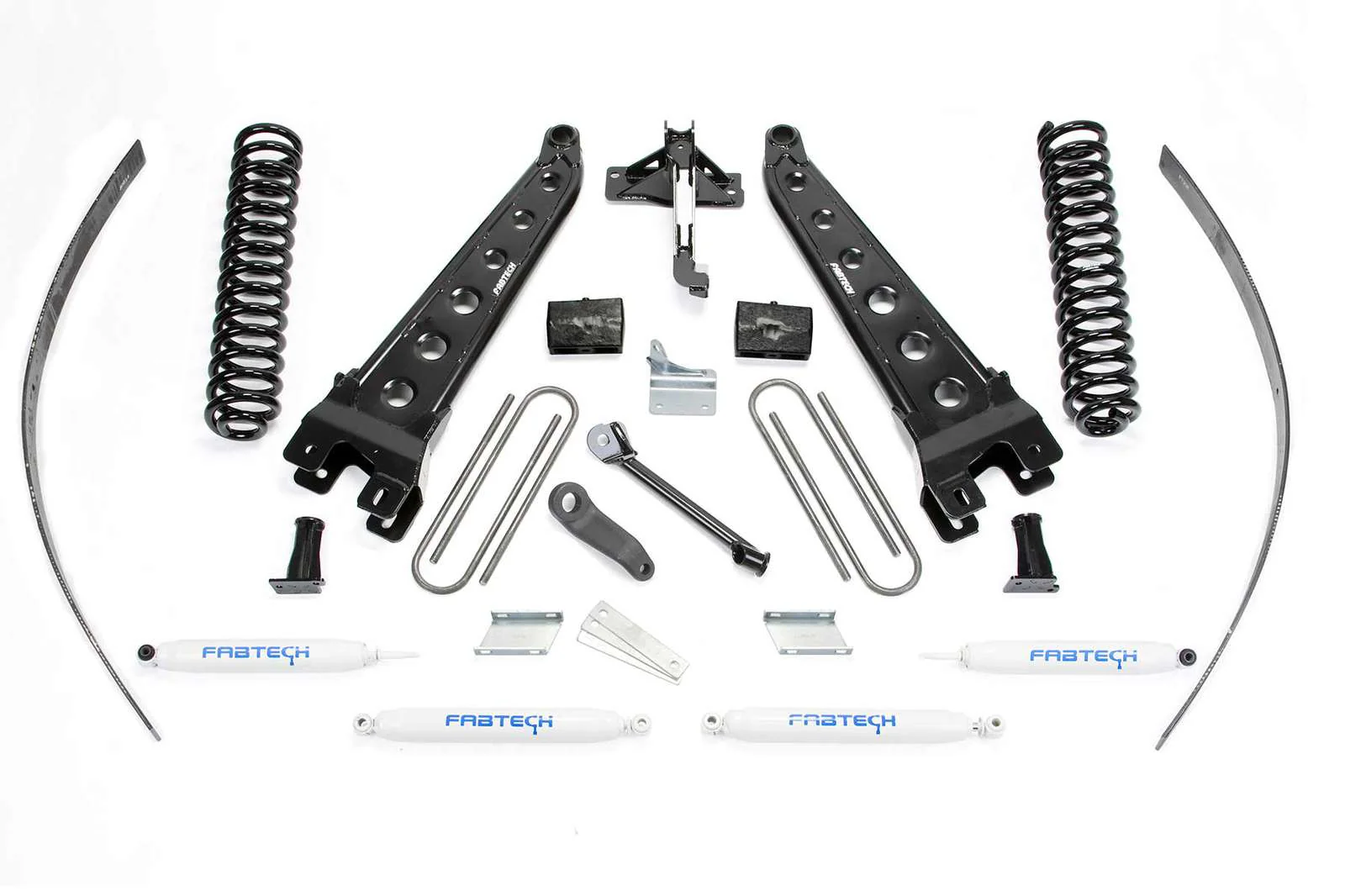 Fabtech 8" Radius Arm System w/Performance Shocks Kit for 2008-2016 Ford F250 Super Duty 4WD w/8.0" lift