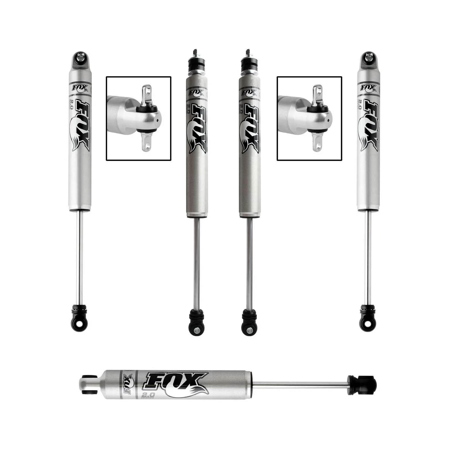 Fox 2.0 Performance Series Shocks & Steering Stabilizer Kit for 2007-2018 Jeep Wrangler JK 4WD - Image 3