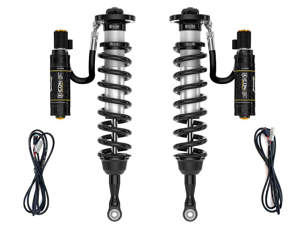 Icon 2.5 Remote Reservoir Coilovers Pair for 2014-2021 Toyota Tundra w/1-3" lift