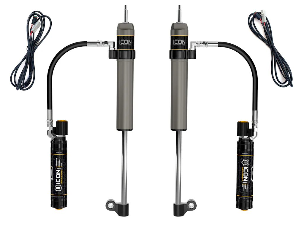 Icon 2.5 Remote Reservoir Shocks Rear Pair for 2014-2021 Toyota Tundra