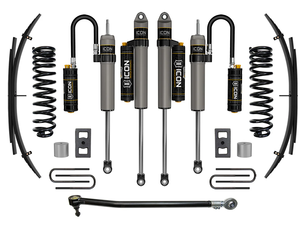 Icon 2.5" Stage 4 Suspension System w/Expansion Pack Kit for 2023-2026 Ford F350 Super Duty 4WD Gas Extended Cab Pickup