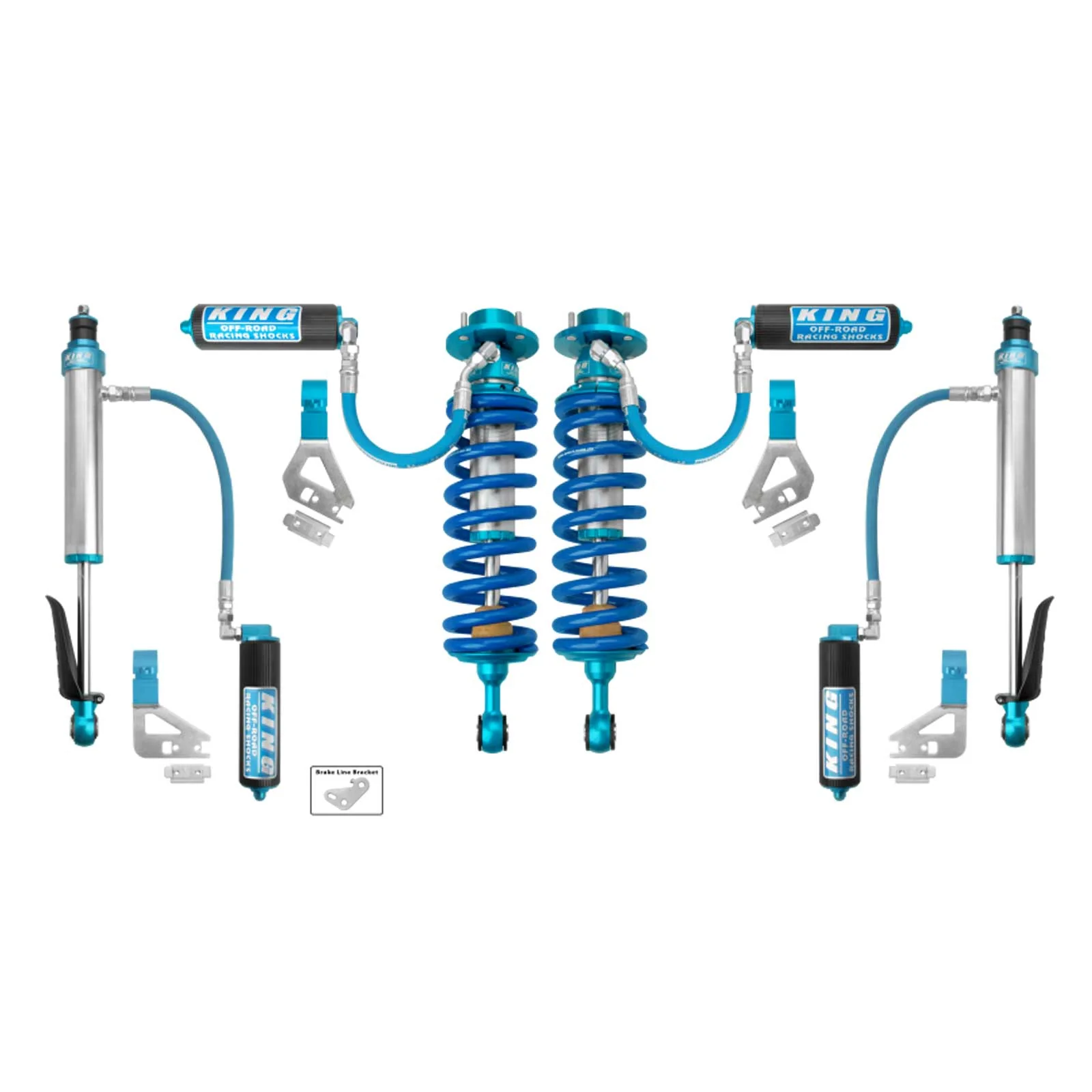 King Shocks 2.5 Performance Coilovers w/ Adjustable Remote Reservoir + Rear Adj Reservoir Shocks Set for 2022-2024 Toyota Tundra 4WD w/0-2.5" lift