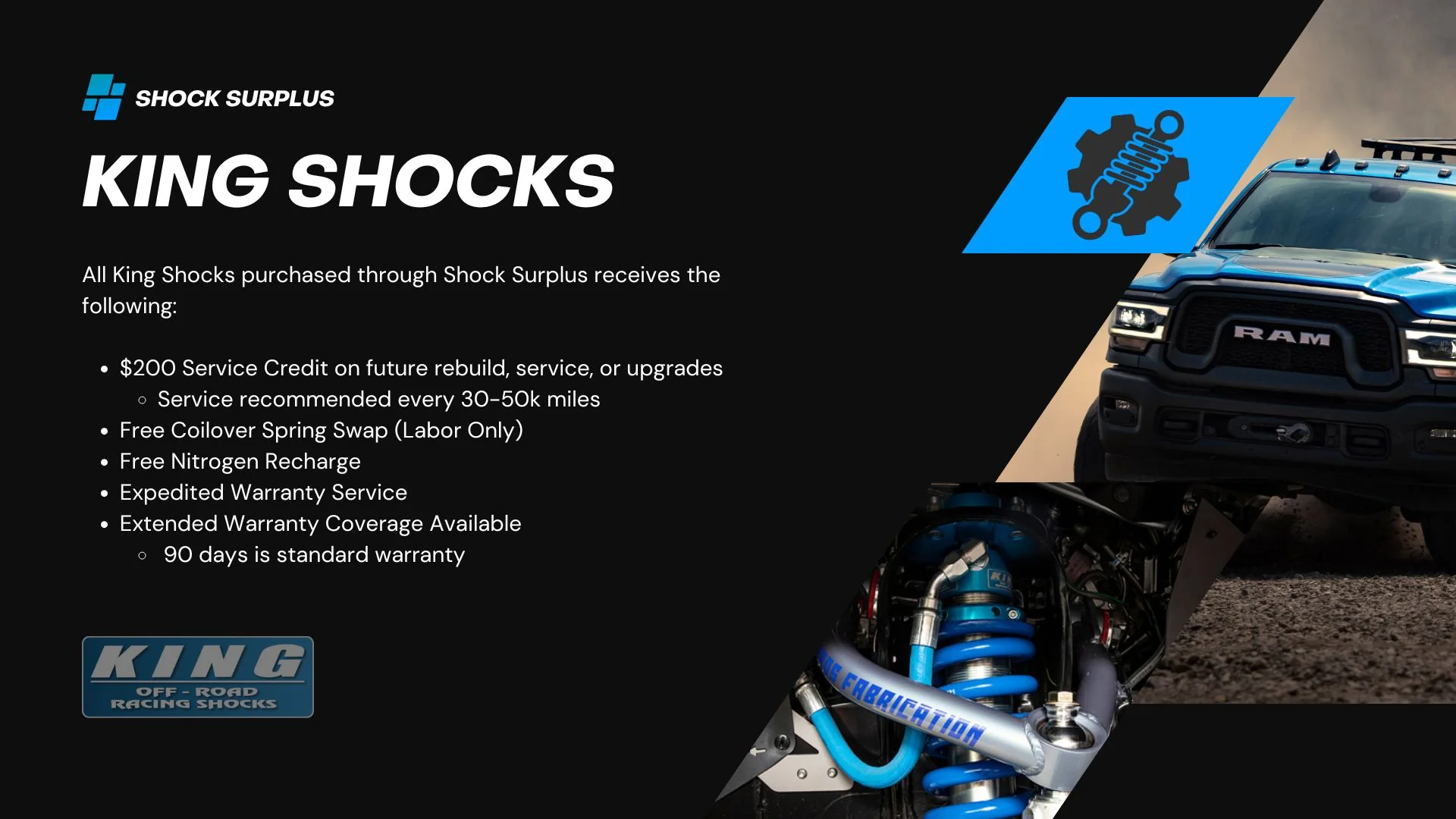 2.5 Performance Series Shocks Set for 2015-2022 Chevrolet Colorado ZR2 4WD RWD - Image 3