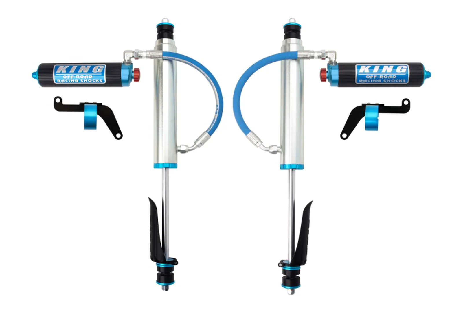King Shocks 2.5 Performance w/ Fin Piggyback Reservoir Shocks Front Pair for 1997-2010 Nissan Patrol Y61 4WD - Image 5