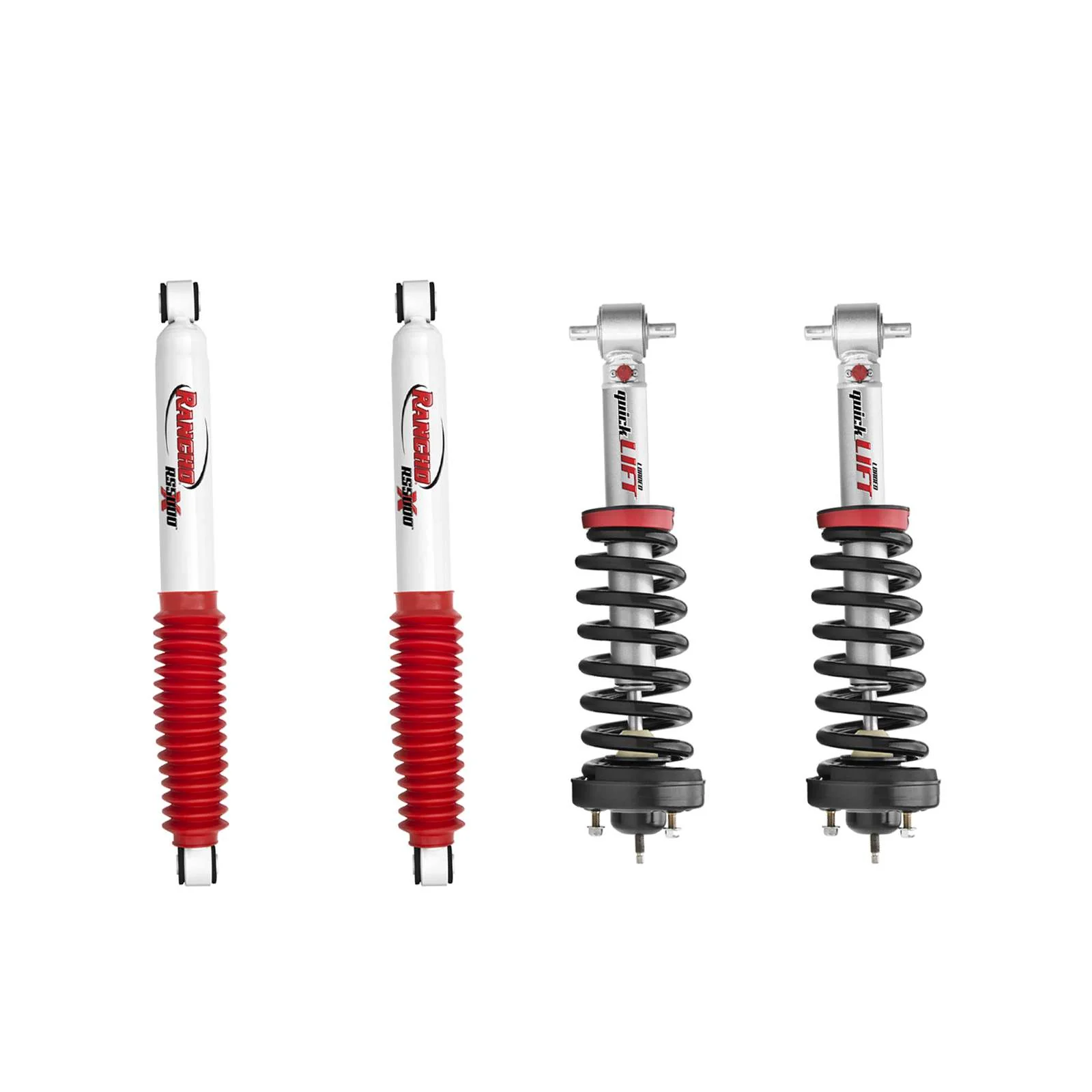 Rancho Quicklift Leveling Strut + Rear RS5000x Gas Shocks Set for 2014-2018 GMC Sierra 1500 4WD - Image 2