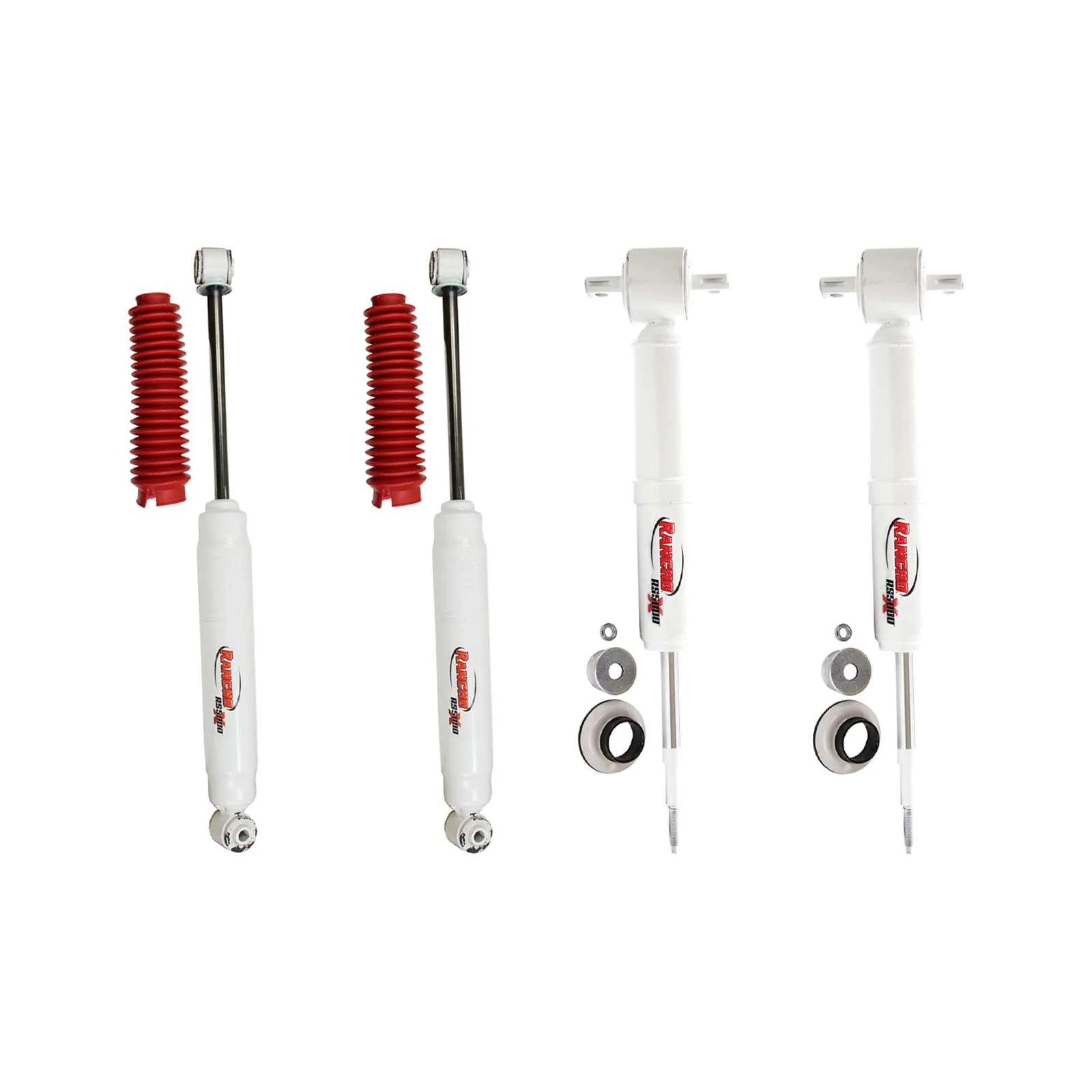 Rancho RS5000X Gas Shocks Set for 2005-2009 Dodge Dakota 4WD RWD w/0" lift