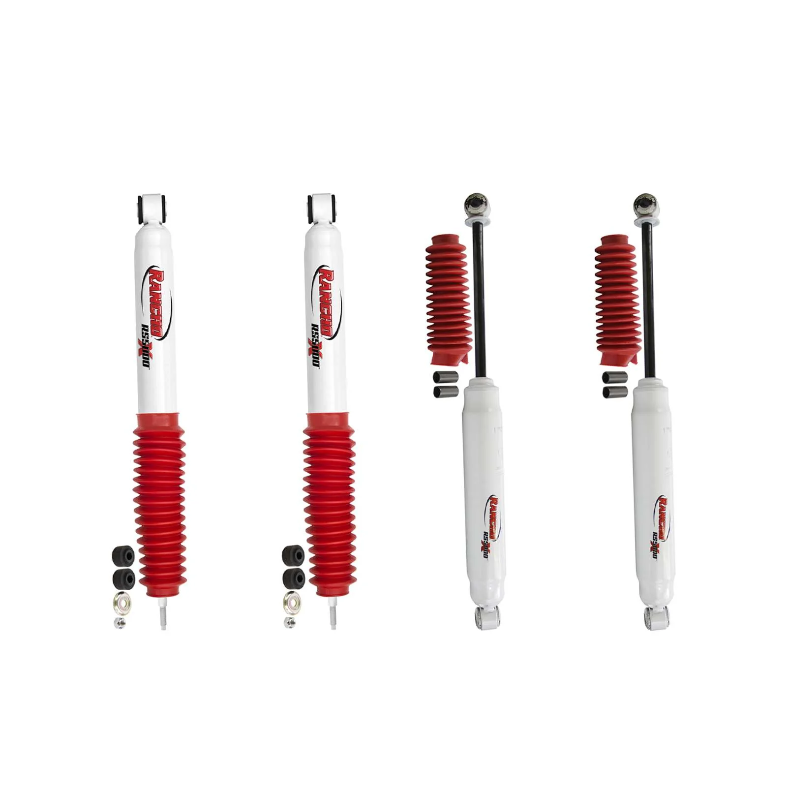 Rancho RS5000X Gas Shocks Set for 2005-2016 Ford F550 Super Duty w/0" lift